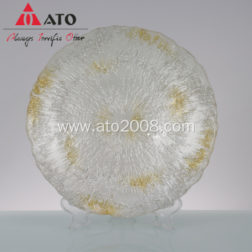 Wholesale Glass Big Plate Restaurant Kitchen Dessert Plate